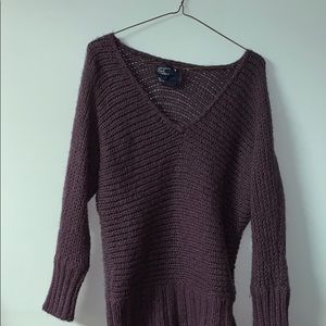 Purple wool sweater